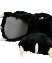 Dierenpoot pantoffels zwarte beer voor kinderen