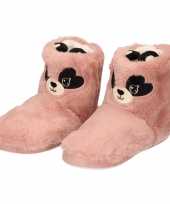 Pluche dieren sloffen pantoffels muis muizen roze voor dames